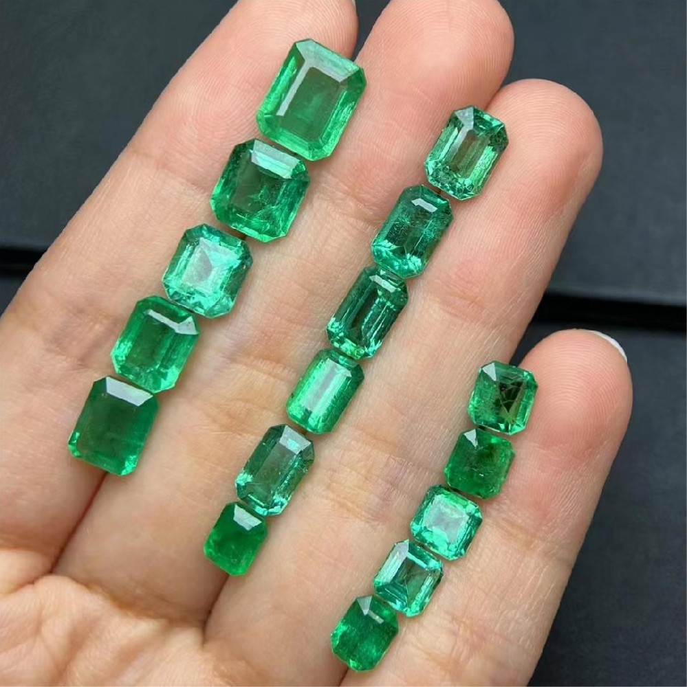 天然高性价比祖母绿裸石长方体1-3ct